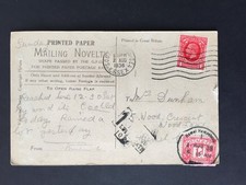 GB 1936 1d POSTAGE DUE WITH