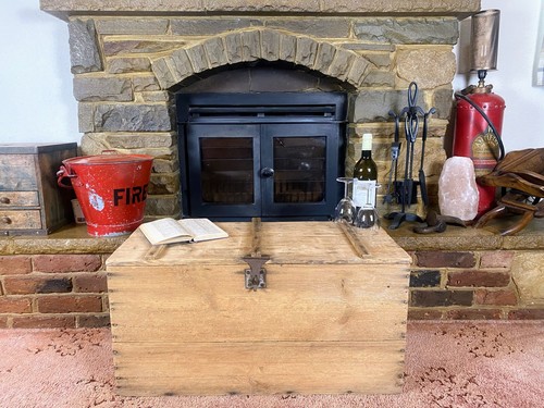 Old antique pine chest - old,