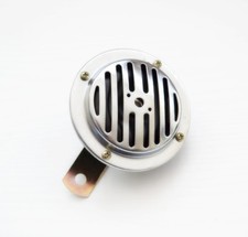 Electromagnetic Klaxon Horn Chrome Grille 90mm Motorbike Bike Motorcycle Chopper