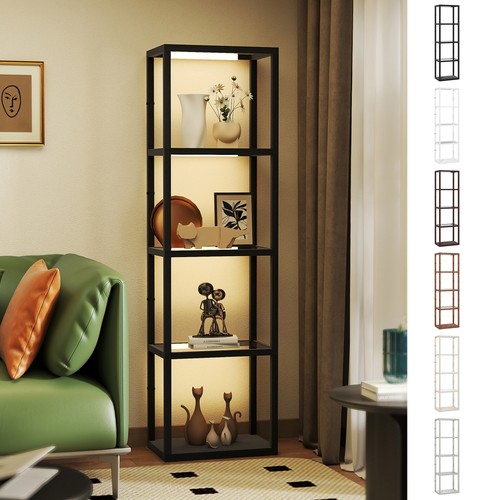 Floor lamp with glass shelves - floor,