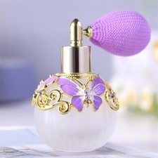 50ml Vintage Refillable Perfume Spray Bottle Golden Glass Atomizer Diffuser