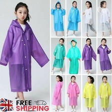 Waterproof Children Hooded Rainsuit Rain Poncho Kids Raincoat Jacket Cover Coat