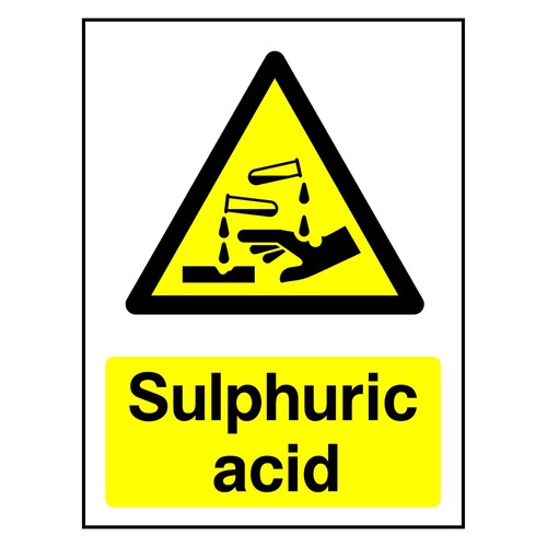 Sulphuric acid sign sticker - acid,