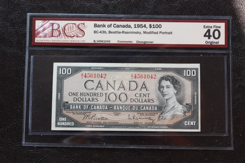1954 canada 100 - canada, $100