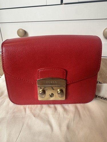 Furla red leather - leather, small