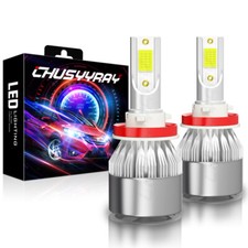 H11 LED Headlight Kit High Low Beam Bulb Super Bright 6000K White