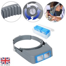 Adjustable Headband Magnifier Head Magnifier Hands Free Magnifying Glass 4 Lens