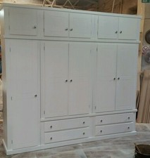 HANDMADE AYLESBURY 5 DOOR SHELVED WARDROBE WITH TOPBOX (NOT FLATPACKED)