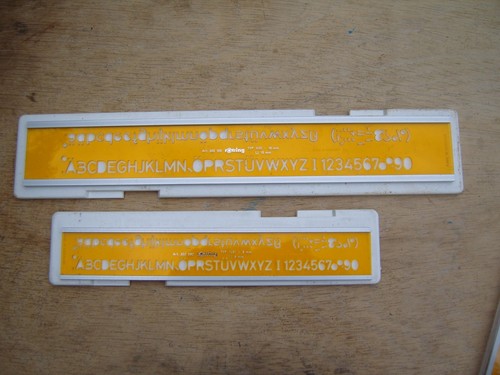Rotring lettering stencils - 2,