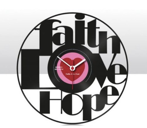 Faith love hope plastic vinyl - faith,