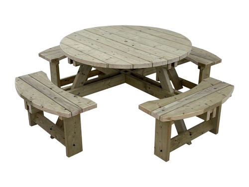 Wooden picnic table - picnic,