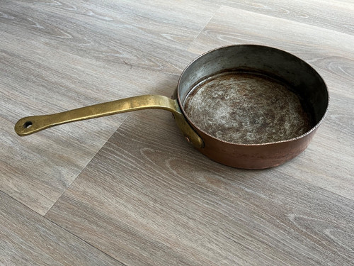 Heavy old copper and - heavy, pan