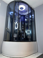 GALAXY SHOWERS PROSPA X03 RIGHT 1250x880 Premium Massage Cabin Steam  RRP£1999