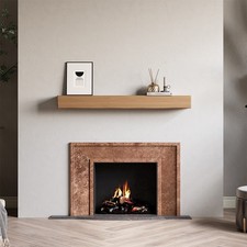 Floating Oak Mantel Shelf -