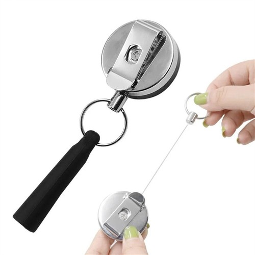 Key ring chain retractable - ring,