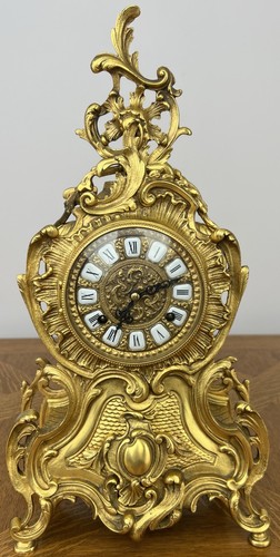 Clock vintage brass rococo - clock,