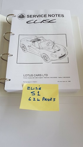 Lotus elise service notes - elise, s1
