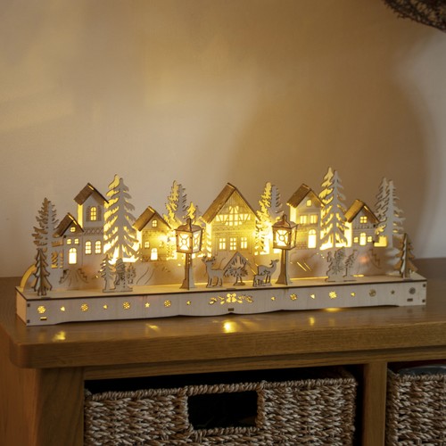 Light wooden christmas - up,