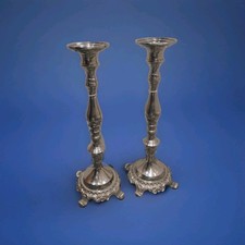 2 x Metal Chrome Vintage Style