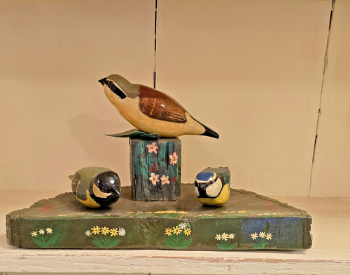 Vintage hand carved and - vintage,