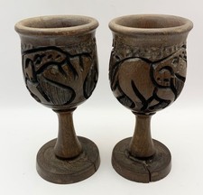 African Wood Cups Goblet