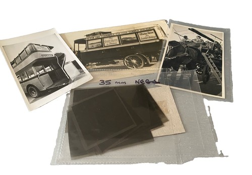 Vintage bus photo negatives - photo,