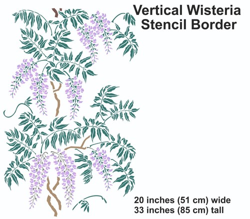 Large wisteria stencil - large,