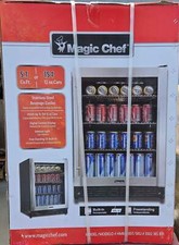 Magic Chef Beverage 23.4 in. 154 Can Beverage Cooler HMBC58ST Stainless Steel