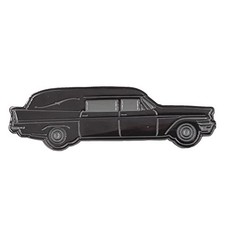 Hearse Enamel Pin Funeral Home