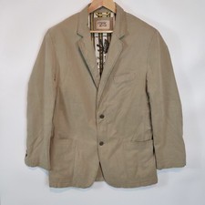 Camel Active Mens XL Khaki Cotton Blazer Jacket IT 52 2 Button Utility Pockets
