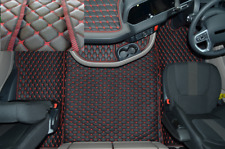 ECO LEATHER FLOOR MATS -BLACK/RED  FIT Daf  XG , XG+  [ FOLDING PASSENGER SEAT]