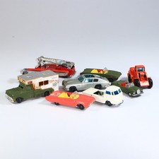 9 Original Husky Diecast Vehicles Vintage Job Lot Trucks Camper Sports Cars