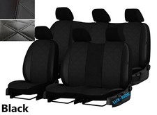TAILORED SEAT COVERS For RENAULT TRAFIC CREW CAB 2014-2025 EMBOSSED ART. LEATHER