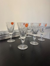 Set of 6 Webb Corbett “Flame” Lead Crystal Sherry Glasses TITLE: Set of 6 Webb