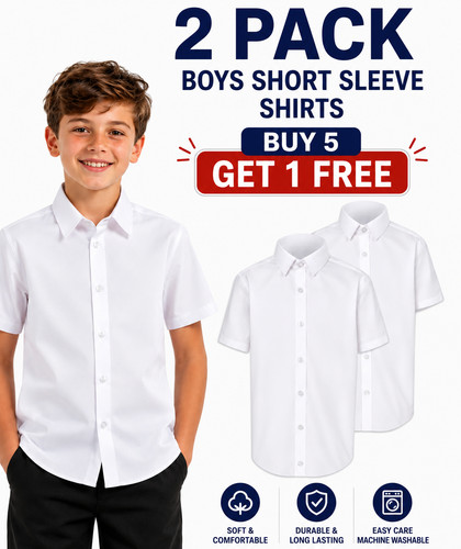 Boys short sleeve white - short,