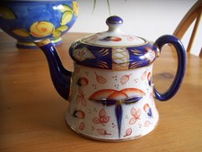 LOVELY UNDAMAGED GAUDY WELSH-IMARI SMALL TEAPOT.