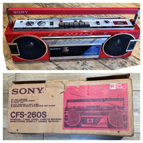 Vintage boombox sony cfs 260s - vintage,