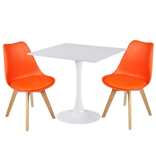 White square ceramic dining - white,