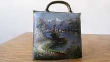 Vintage Swiss hand painted cow bell