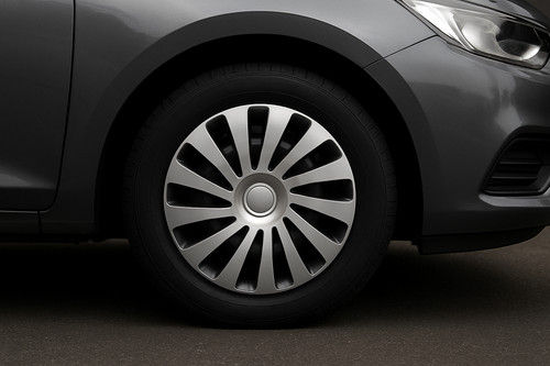 Inch silver black wheel - black,