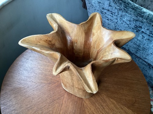 Teak bowl planter - planter, from