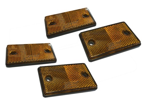 Amber orange reflector - 4, amber/orange