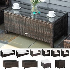 Outdoor Rattan Garden Patio Wicker Weave Furniture Table Sofa Chair Mixed Brown
