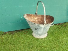 Vintage galvanised metal coal