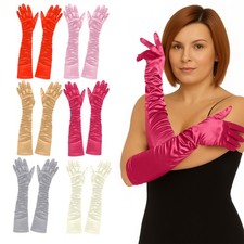 Ladies Long Satin Gloves Opera