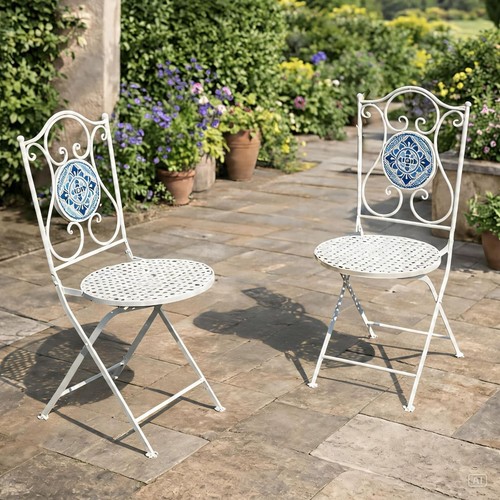 Mosaic pair chairs blue - mosaic,
