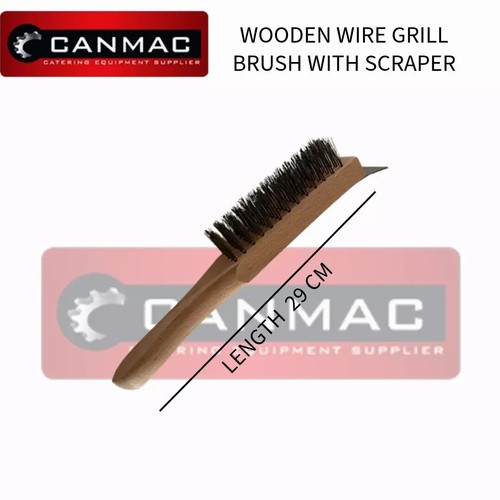 Wooden row wire grill - wooden, brush