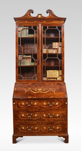 Inlaid mahogany bureau - mahogany,