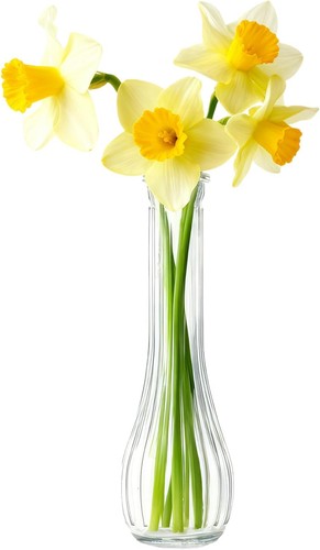 20cm tall glass flower - 20cm, vase