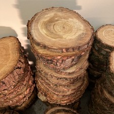 Rustic Wood Log Slice Wedding